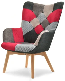 Kreslo Nutri (patchwork + čierna). Vlastná spoľahlivá doprava až k Vám domov. 1110348
