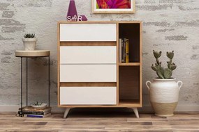 Dizajnová komoda Caelia 70 cm vzor dub
