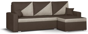 Rozkládací rohová sedací souprava ASTRA2 Hnědá/Světle hnědá