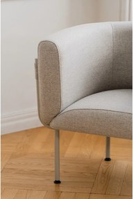 Sivé vlnené kreslo Ubi – noo.ma