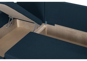 Rozkládací rohová sedací souprava DORIS Tmavomodrá