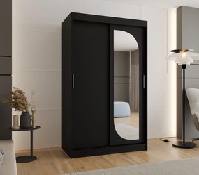 Šatníková skriňa 120 cm Lulu (čierna). Akcia -21%. Vlastná spoľahlivá doprava až k Vám domov. 1125971