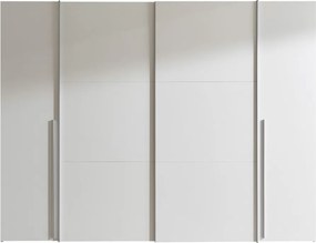 Šatníková skriňa Maturs, 267 cm, biela