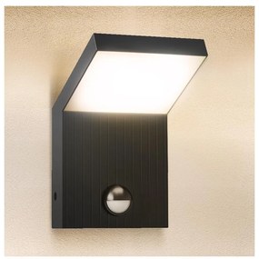 Brilagi - LED vonkajšie nástenné svietidlo so senzorom RIANO LED/8W/230V antracit BG2285