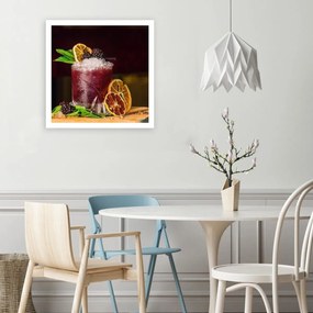 Obraz na plátně Nápoj s citronem a ledem - 60x60 cm