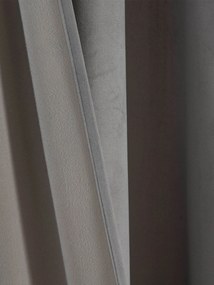 Zamatové zatemňovacie závesy Cesar sivé - 140 x 280 cm (2ks) - riasiaca stuha