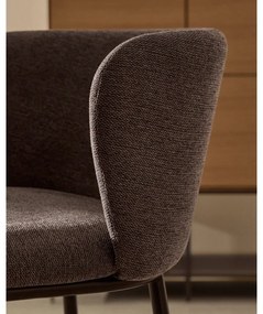 Tmavosivá barová stolička (výška sedadla 65 cm) Ciselia – Kave Home