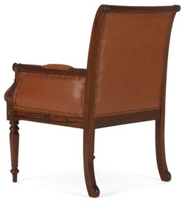 furniture-nabytek.cz - Kancelárske kreslo Cambridge II, masívna pravá koža, lakované, hnedé