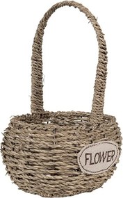 2ks pletený košík s ušami Flower - 20*16*11/28 / 16*12*9/23 cm