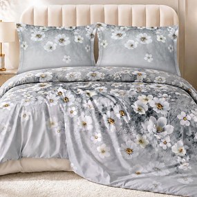 SATÉNOVÉ OBLIEČKY LUXURY SOLARA 200X220 CM, 2KS 70X80 CM KVETY