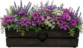 AMADEA Drevený obal s hrantíkom so srdcom tmavý, 62x21,5x17cm Český výrobok