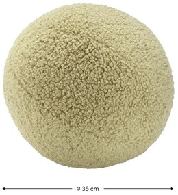 Zelený detský pohovkový vankúš z textílie buklé Ball – Wigiwama