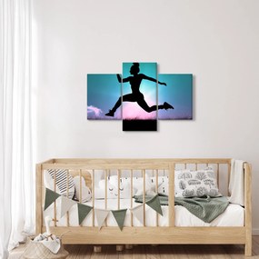 Obraz skákajúce siluety ženy (90x60 cm)