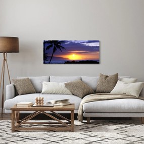Obraz západu slnka nad morom (120x50 cm)