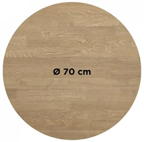 FAMEG OAK 27 MM - MASÍVNA STOLOVÁ DOSKA Ø 70 cm