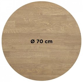 FAMEG OAK 27 MM - MASÍVNA STOLOVÁ DOSKA Ø 70 cm