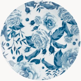 Porcelánové plytké taniere Blue Rose, 6 ks