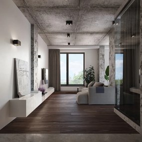 Nástenné svietidlo Quad Maxi, 1x sivé kovové tienidlo