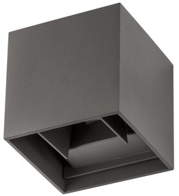 Nova Luce Svietidlo COMO S WALL GREY nástenné, IP 54, 2x3 W 847407