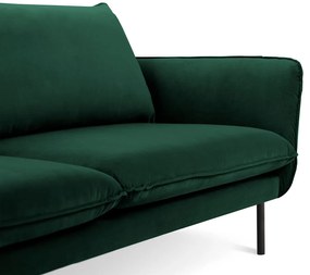 Rohová päťmiestna zamatová pohovka Vienna pravý roh 255 × 170 × 95 cm