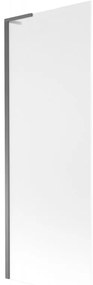 Mexen Next L, 1-krídlová vaňová zástena 70 x 150 cm, 6mm sklo námraza, grafitový profil, 895-070-000-03-30-95
