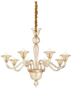 Ideal Lux - Luster na reťazi BRIGITTA 8xE14/40W/230V pr. 89 cm mosadz