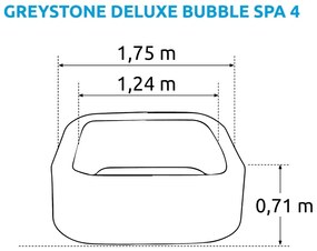 Marimex | Vírivý bazén Pure Spa Greystone Deluxe Bubble Spa 4 NP + výhodný set príslušenstva | 19900148