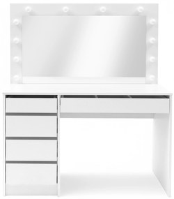 Toaletný stolík Velinio XL 120 cm - biela