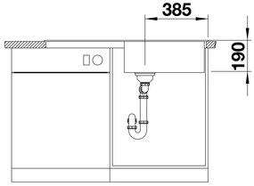 Blanco Zia XL 6 S, silgranitový drez 1000x500x190 mm, 1-komorový, antracitová, BLA-517568