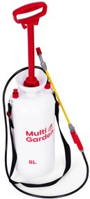 MultiGarden Tlakový postrekovač 8 l záhradný, ručný 2,2-2,5 bar dlhé piestové čerpadlo MultiGarden