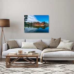Sklenený obraz - Chrám Byodo-in, Japonsko (70x50 cm)