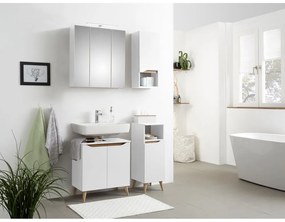 Biela nízka závesná skrinka bez umývadla 60x53 cm Set 857 – Pelipal