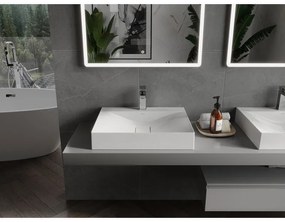 Mexen Poli, umývadlo na dosku z konglomerátu 60 x 48 cm, biela, 23026001