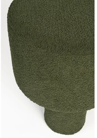 Zelený taburet z textílie buklé Marcos – White Label