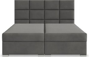 Manželská posteľ CALVI Velvet 140×200 cm sivá