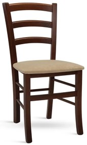 Stima stolička PAYSANE s čalúneným sedákom Odtieň: Tmavo hnedá, Látka: LUX Bronzová 11