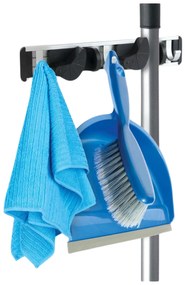 CMP Paris Držiak na metlu, zmeták, ručné náradie, 2-miestny + 3 háčiky, BARRE