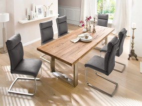 Jedálenský stôl Castello dub bassano nerez Rozmer: 200 x 76 x 100 cm