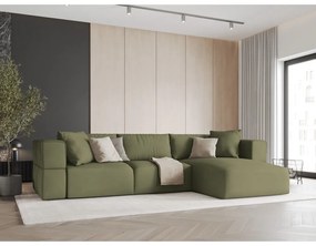Svetlozelená rohová pohovka, pravý roh Esther - Milo Casa