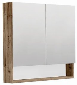 Zrkadlová skrinka SAT Cubeway 80x14x72 cm lamino dub wellington GALCU80DW, 1 ks