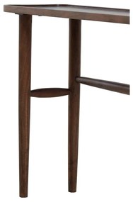 Hnedý konzolový stolík z masívu akácie 30x120 cm Qiano – Light &amp; Living