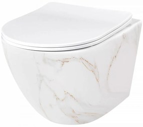 Závesná WC misa Carlos duroplast/Flat/Zm Aiax Shiny