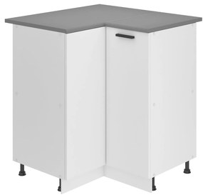 Kuchynská skrinka Belini Premium Full Version spodná rohová 90 cm biely mat s pracovnou doskou
