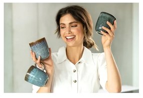 Tyrkysovo-hnedý kameninový hrnček Villeroy &amp; Boch Like Lave, 400 ml