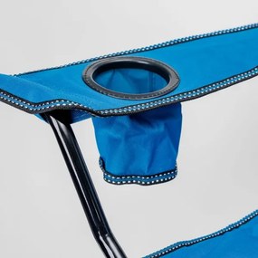 Skladacia kempingová stolička modrá