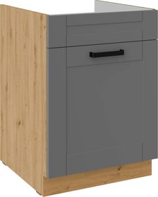 Dolná kuchynská skrinka Lucid 60 ZL 1S BB (korpus: dub artisan + front: mdf dustgrey). Akcia -6%. Vlastná spoľahlivá doprava až k Vám domov. 1134745