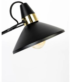 Čierna stolová lampa s kovovým tienidlom (výška 70 cm) Jona – White Label