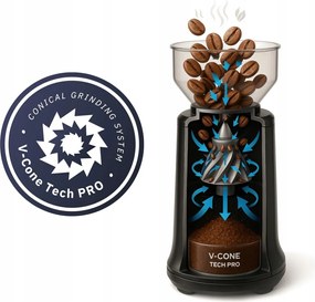 WEBBER Elektrický mlynček na kávu - 25 úrovní WEBBER CG6 180W