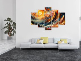 Obraz - Hory zalité slnkom (150x105 cm)
