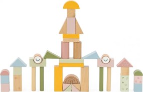 Drevený blokový vozík – krokodíl | Chodítko s kockami pre deti